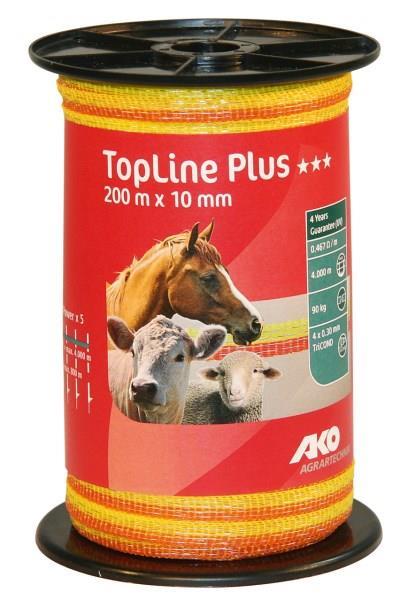 Trak TopLine Plus 10mm rumen/oran, 200m