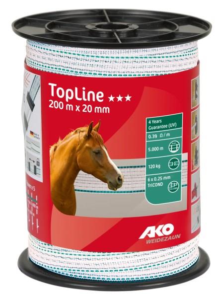 Trak TopLine 20mm bel/moder, 200m