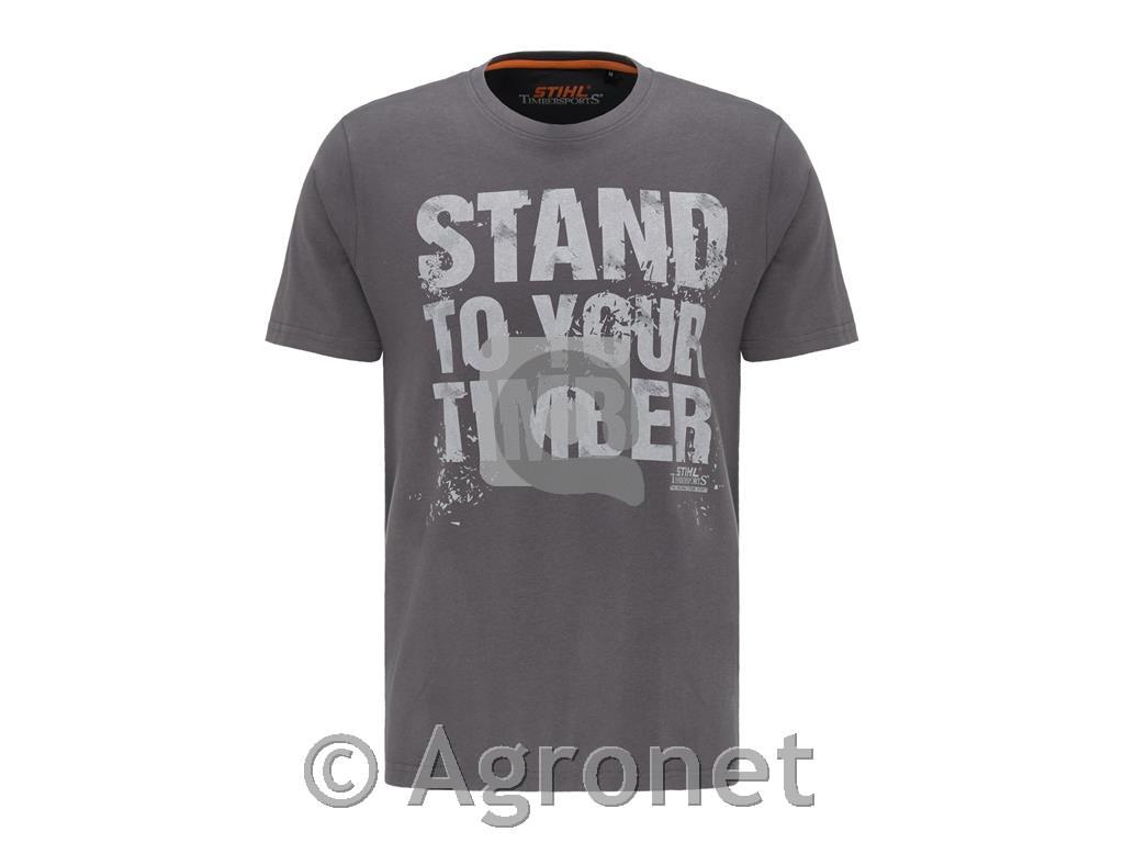 Moška majica "STAND TO YOUR TIMBER" siva STIHL
