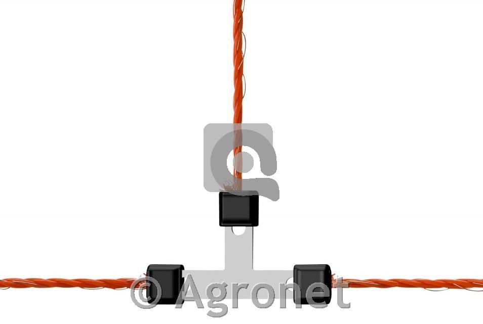 Spojka T za pletenico Litzclip - do3mm, 5kos