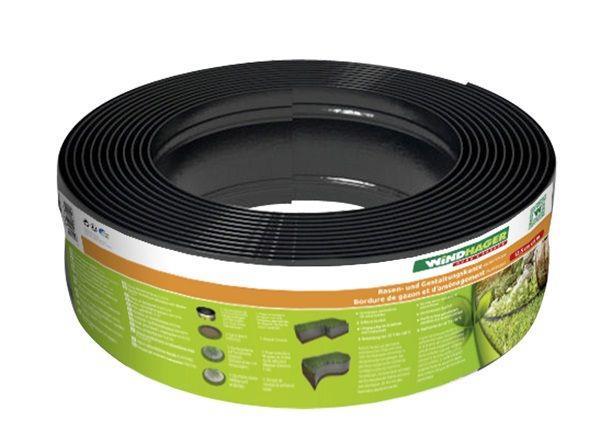 Vrtna obroba, PVC, 8 m x 12,5 cm, guma