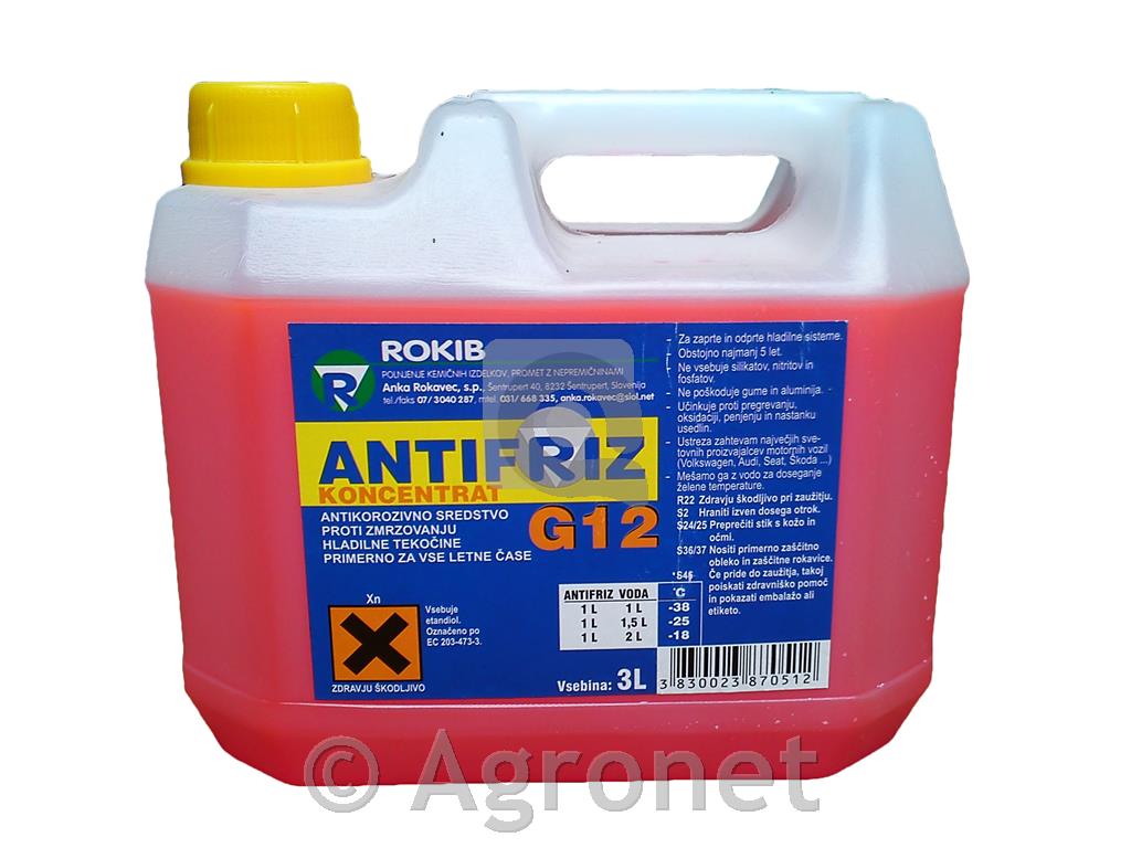 Antifriz koncentrat G12 -40°C, 3 L