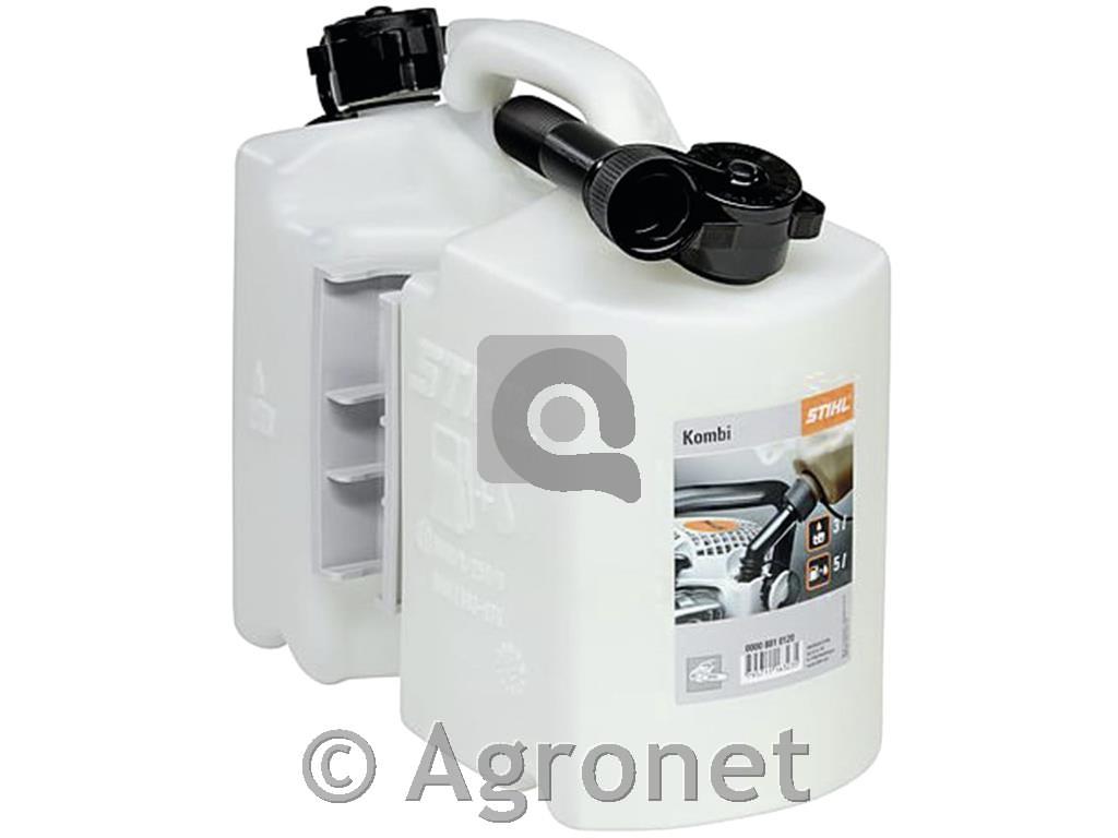Kombinirana posoda za gorivo, profesionalna 5L+3L, prozorna