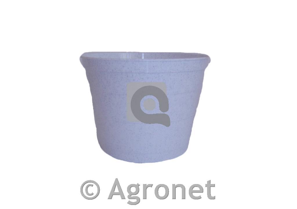 Lonec cvetlični PVC 20 granitno bel