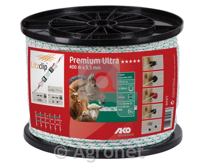 Vrv PremiumUltra 5,5 mm (650kg) 400m bela/zelena