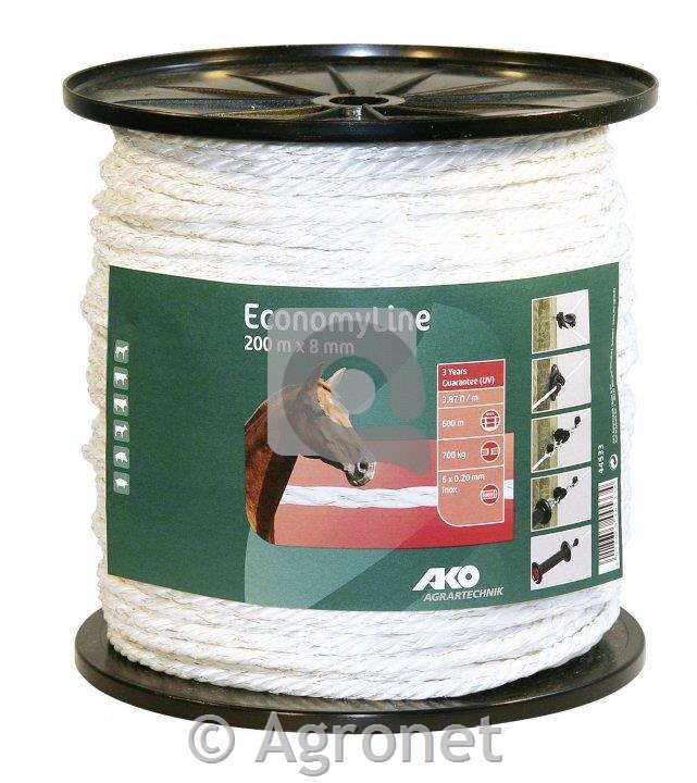 Vrv Economy Line bela 8mm (700kg) - 200m