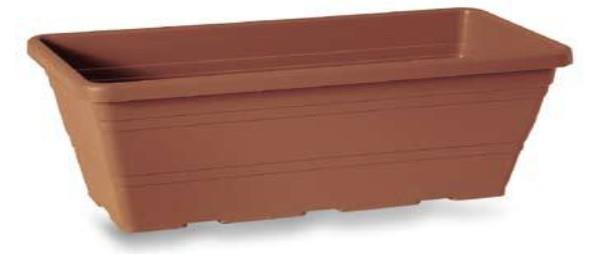 Cvetlično PVC korito Petra 40 terakota