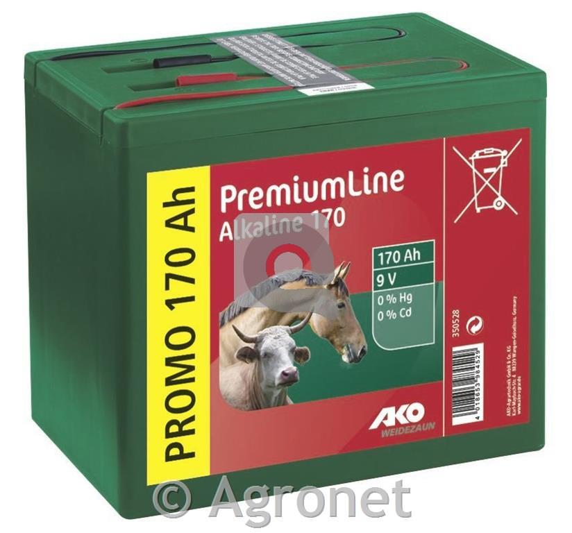 Alkalna zaprta baterija 9 V, 170Ah