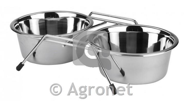 Posodi inox z nosilcem, 2x450ml
