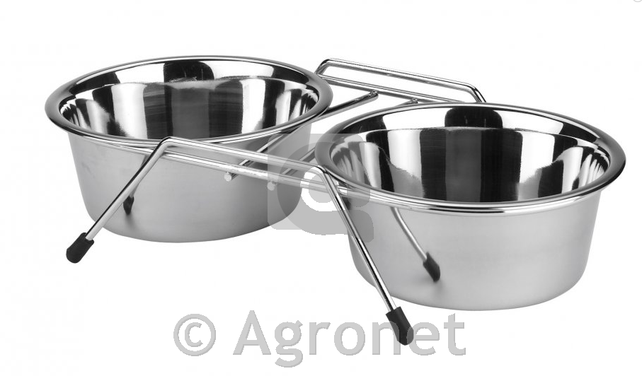 Posodi inox z nosilcem, 2x1800ml