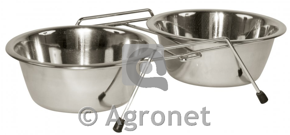 Posodi inox z nosilcem, 2x900ml