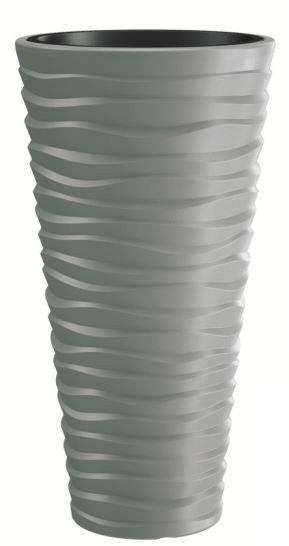 Vaza cvetlična Sand siva, 35cm