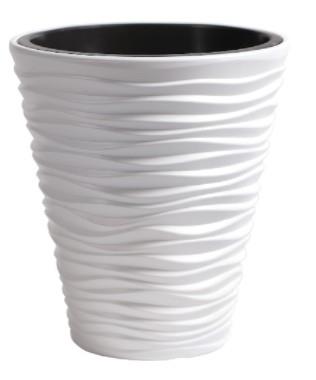 Vaza cvetlična Sand bela, 30cm