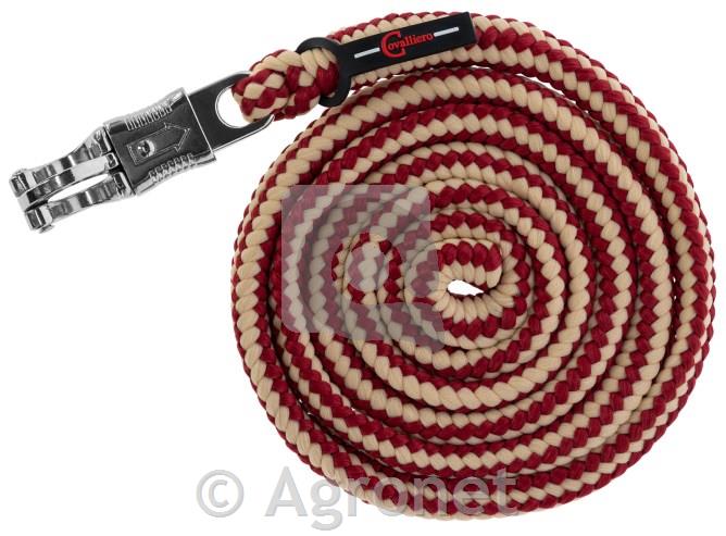 Povodec Hippo panic, 2m bordo/rdeč