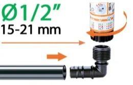 Koleno z navojem Rain jet 1/2", Claber