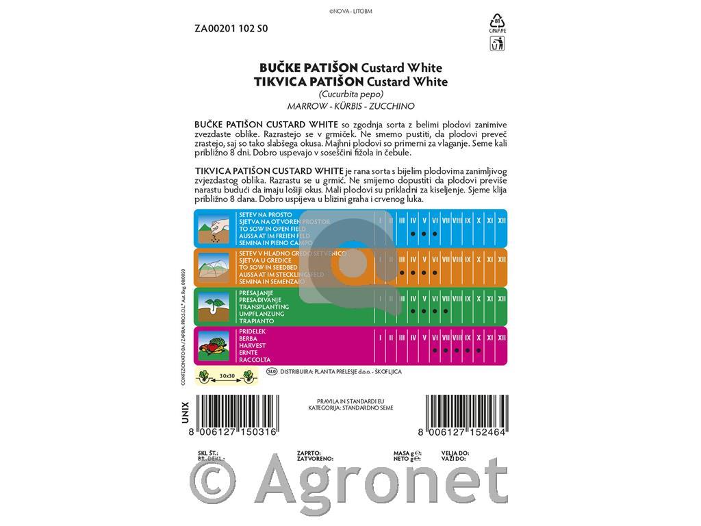 Bučke Patišon Custard white, 4 g