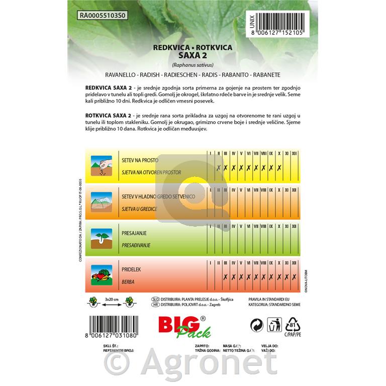 Redkvica Saxa 2 20g
