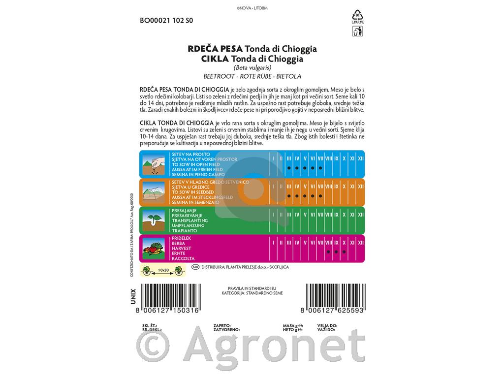 Rdeča pesa Tonda di Chioggia 10g