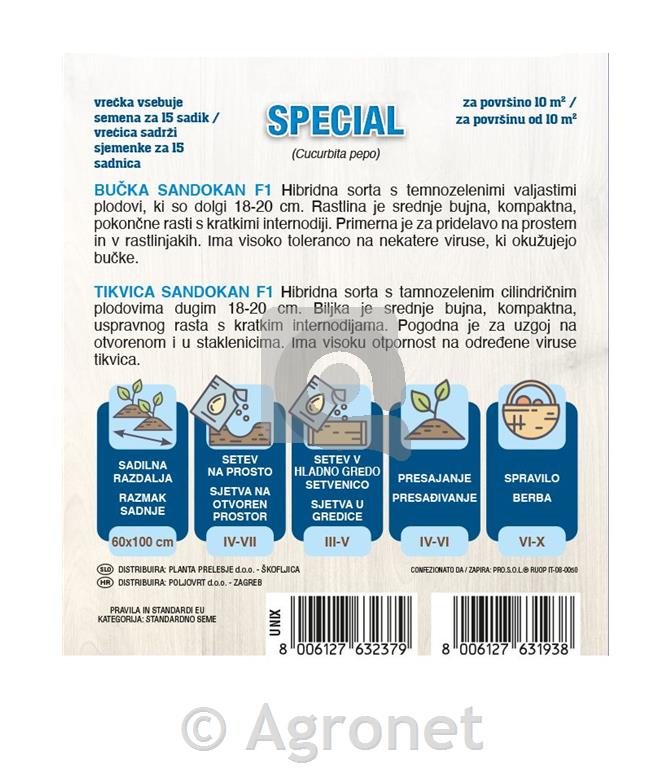 Bučka Sandokan F1 15 semen