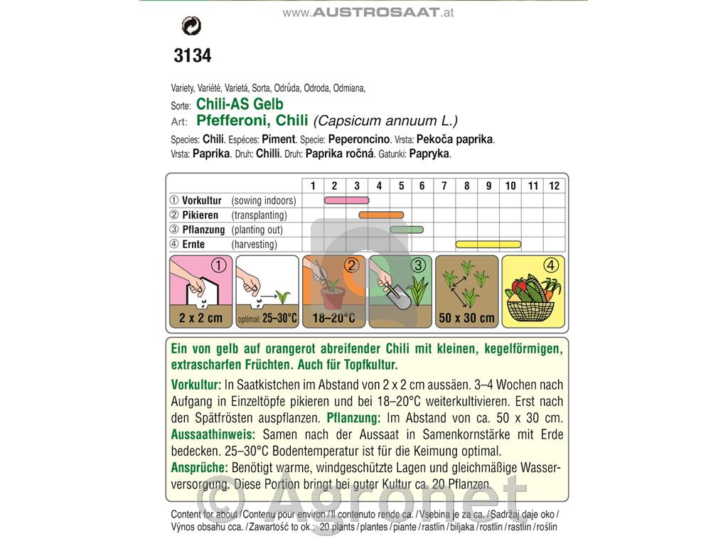 Feferoni Chili-AS Gelb 5g