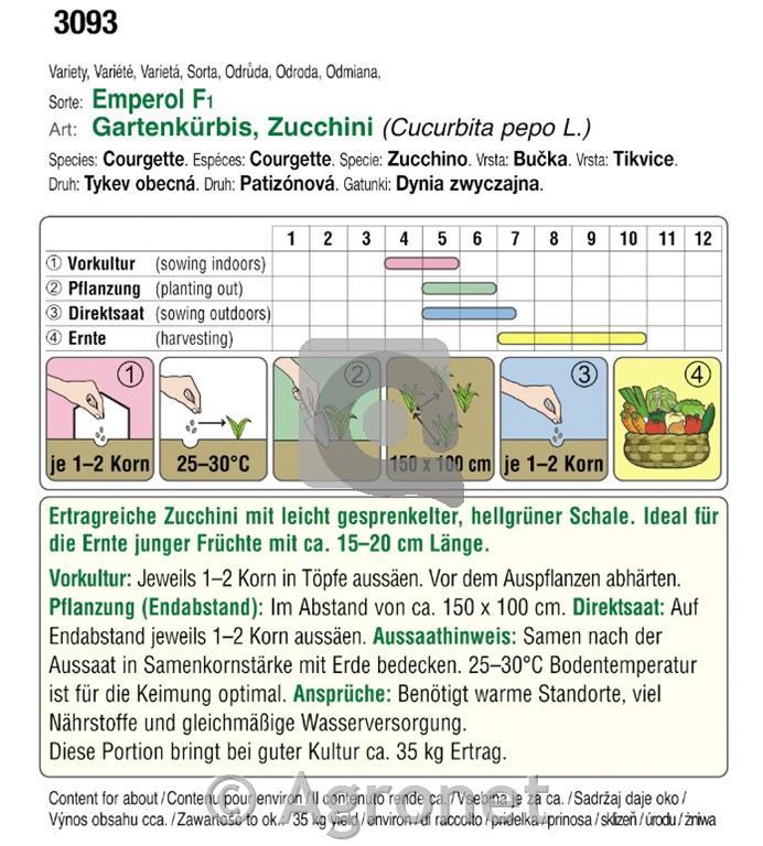 Zucchini bučke Emperol F1