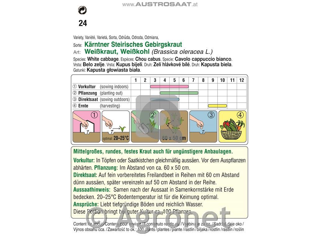 Zelje Kärntner Steirisch. Gebirgskraut, 5g