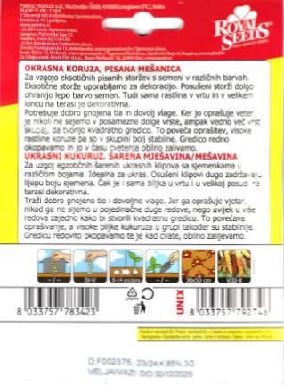 Okrasna koruza, mešanica, 3g