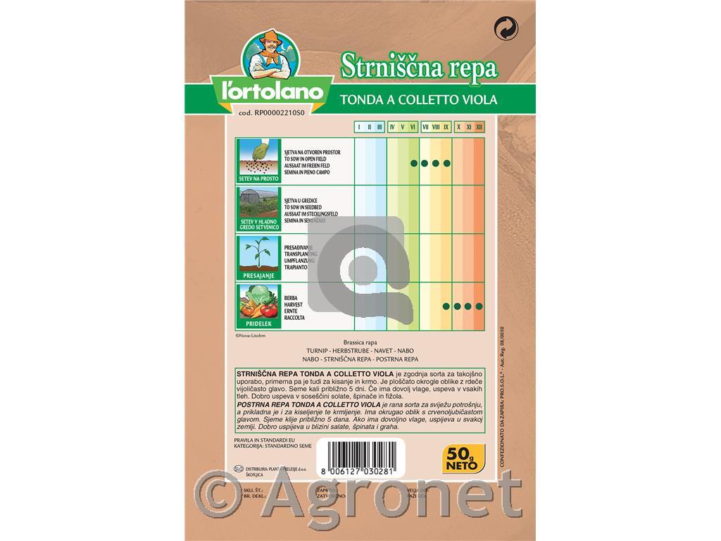 Strniščna repa okrogla, 50 g