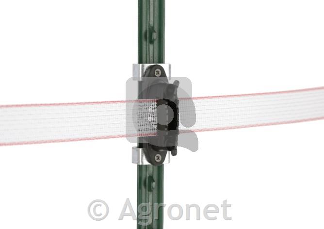 Komplet izolatorjev T-post (4×izolator za trak, 8×sponka)