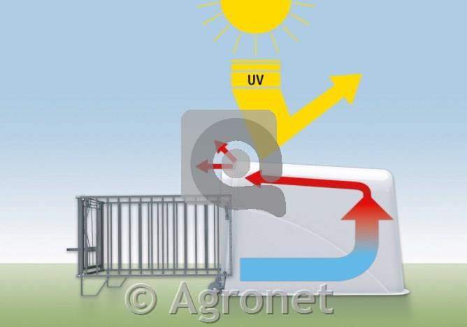 Staja CalfHouse PE UV z ograjo v lažji izvedbi