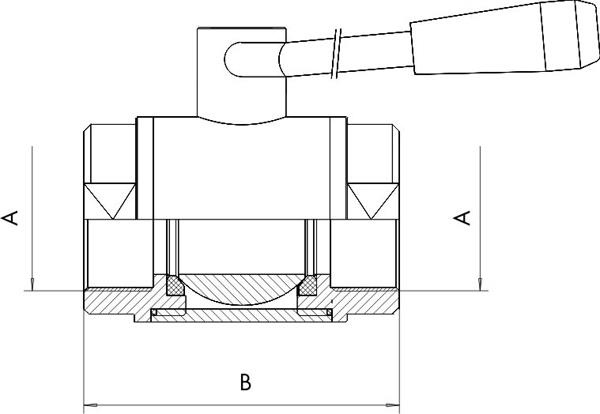 Inox kroglični ventil 5/4
