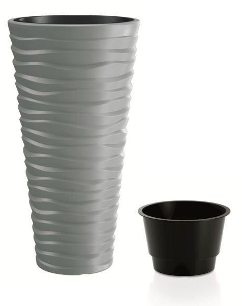 Vaza cvetlična Sand siva, 35cm